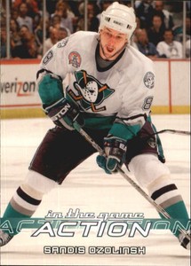 2003-04 ITG Action Anaheim Ducks Hockey Card #82 Sandis Ozolinsh