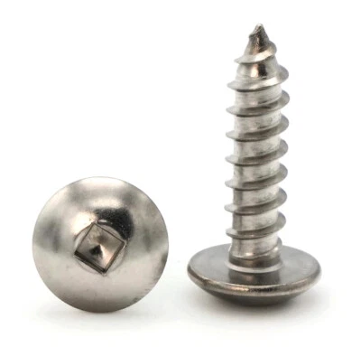 ALBANY COUNTY FASTENERS #10 Sheet Metal Screws - Stainless Steel Square Drive Truss Head - Select Size