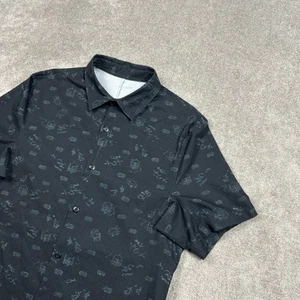 Lululemon Airing Easy Shirt Men Small Button Up Short Sleeve Lightweight Abstrac - Picture 1 of 8