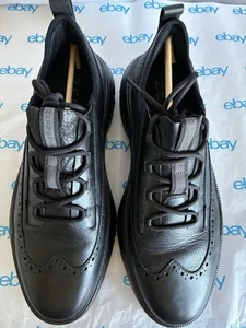 Cole Haan ZeroGrand WFA Mens Size 13 Black Leather Wingtip Oxford Sneaker Shoes - Picture 1 of 13