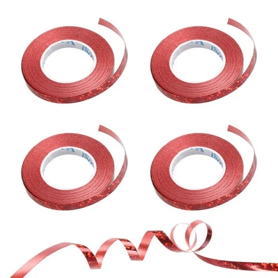 Cinta rizadora cuerda prensada 3/16" 11 yardas 4 rollos roja Foto 1 de 4