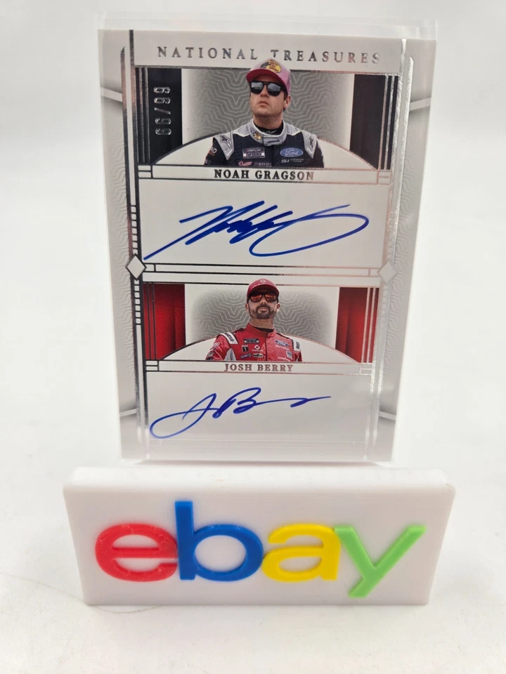 2024 National Treasures Racing NOAH GRAGSON / JOSH BERRY DUAL ON CARD AUTO /99 - Image 1 of 2