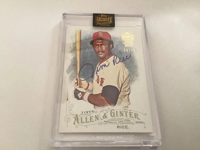 Topps Archives Signatures 2021 Jim Rice automático/45 2016 Allen & Ginter #57 Foto 1 de 4