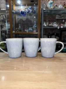 Williams Sonoma California Pottery Tazzine da Caffè Set di 3 Tazze Blu Tazze Boho - Foto 1 di 6
