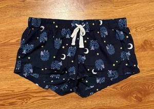 J.Crew Pajama Shorts Sheep Print Womens Navy Blue Size Small Cotton Drawstring - Imagen 1 de 6