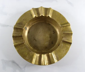 Vintage Brass Ashtray Heavy 6in - Picture 1 of 4