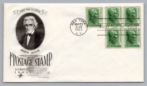 (a) 1963 ArtCraft FDC 7th US President Andrew Jackson Tied One Cent Scott #1209 - Picture 1 of 2