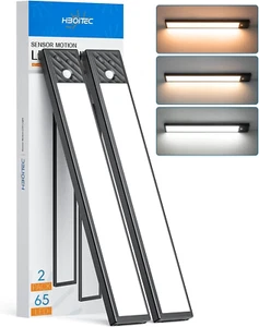 2pcs 65 LED Motion Sensor Lights Indoor, Dimmable under Cabinet Lighting-3 Color - Picture 1 of 12