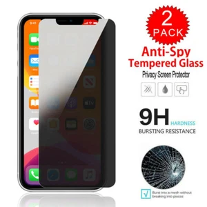 For iPhone 12,12 Pro Max Anti-Spy Privacy Tempered Glass Screen Protector Cover - Picture 1 of 27