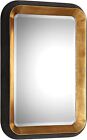 Uttermost Niva Antiqued Gold Leaf and Black 28' x 42 1/4' Wall Mirror 