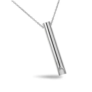 Silver Anti Anxiety Breathing Necklace Meditation Tool Stress Relief, Relaxing - Picture 1 of 9