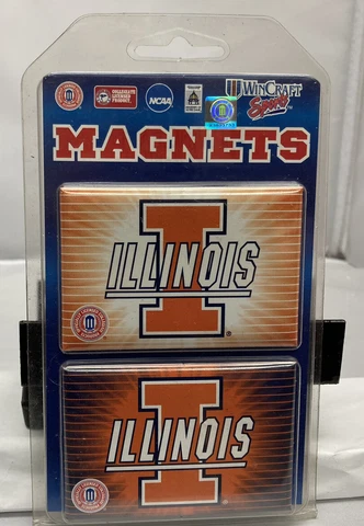 NCAA Illinois Illini College Team Refrigerator Magnets 2pk Cover