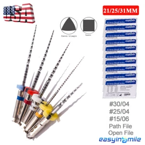 10pk Limas Endo Dentales X3 Endodoncia NITI Limas de Canal Raíz Curvas 25/31mmSin Rotura - Imagen 1 de 18