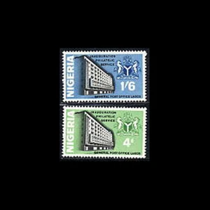 Nigeria, Sc #224-25 postfrisch, 1969-70, Post, Banking, UN - Bild 1 von 1