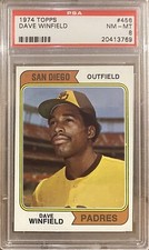 1974 Topps DAVE WINFIELD RC #476 PSA 8 Padres TWINS Yankees HOF Rookie