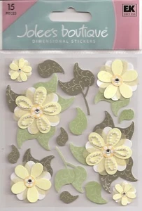 Jolee's Boutique Pegatinas 3D CREMA BROTES Flores Tema 71279 ¡Envío Rápido GRATIS! - Imagen 1 de 1