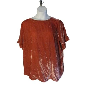 Ann Taylor LOFT 20 20W Pink Velvet Shirt Top - Picture 1 of 3