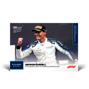 George Russell Williams Racing 2021 Topps Now Formula 1 F1 Card #42 First Podium