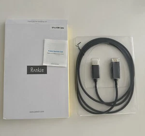 Rankie DisplayPort (DP) to HDMI Cable 4K Resolution Ready - Picture 1 of 4