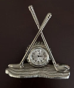 Timex Golf Tischuhr aus Metall, Vintage - Bild 1 von 5