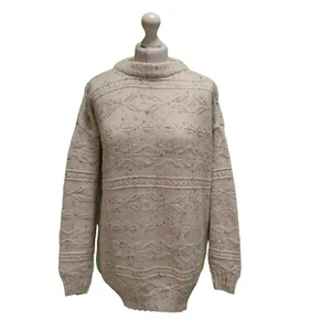 Vintage Cable Knit Jumper Wool Sasha Cream Spec UK L 12 Womens - Picture 1 of 6