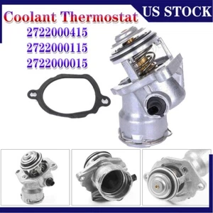 New Coolant Thermostat & Sensor & Gasket for Mercedes Benz C300 E350 2722000415 - Picture 1 of 12