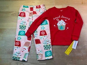 New Girl's Carter's Holiday PJ Set says Sweet Dreams with Cupcakes-CUTE!-U Pick* - Picture 1 of 3