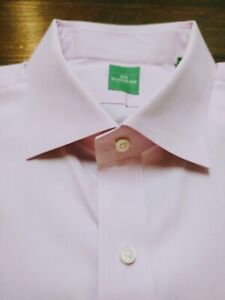 SID MASHBURN Men's Button Front 100% Cotton 16 1/2 35 LIGHT PINK L/S Shirt 