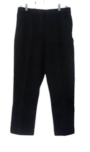 Lands' End Women's 12p Black High Rise Straight Leg Twill Pants  - Picture 1 of 13