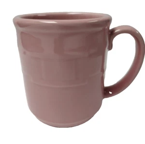 Longaberger Pottery PINK Coffee Mug Woven 16oz - Picture 1 of 4