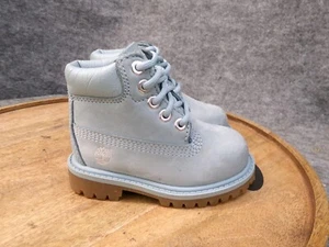 Timberland Classic 6 Inch Toddler Size 5C Blue Nubuck Waterproof Combat Boots - Picture 1 of 11