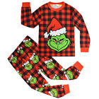 Kids Boys Girls Grinnch Loungwear Christmas Xmas Pyjamas Pajamas Set Sleepwear-