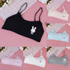 Young girl teen underwear training bra thin strap with cup pad kids vest top H❤W