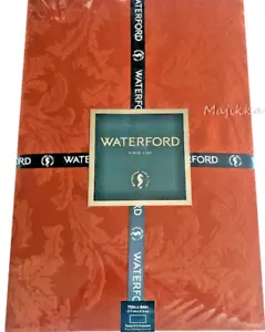 Waterford Tablecloth 70x84" Leaf Scroll Spice Luxury Thanksgiving Holiday Fall - Picture 1 of 7