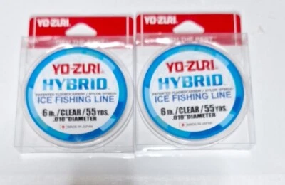 2 Pks Yo-Zuri 6lb ICE 55YD Hybrid Ice Line 55Yd 6Lb .010 Diameter Fishing Line  - Image 1 of 2