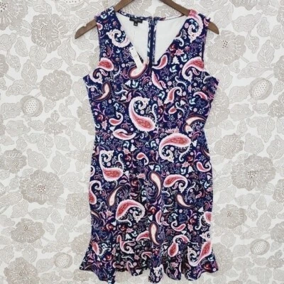 NWT Talbots Paisley Sleeveless Mini Dress Size PM Fit & Flare Dress - Image 1 of 4