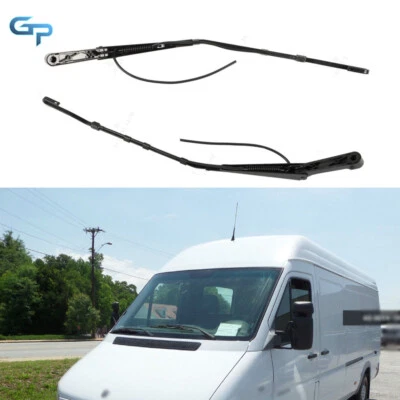 For Dodge Freightliner Sprinter 2500 3500 Black Front Left+Right Wiper Arm - Image 1 of 4