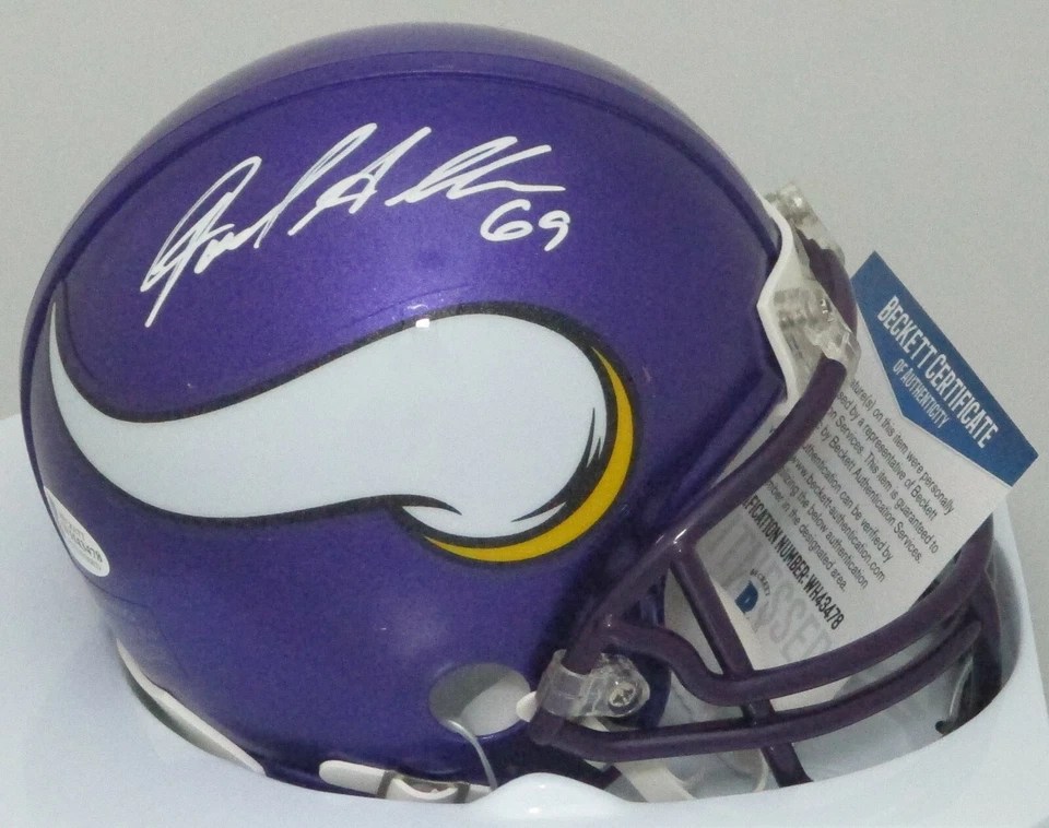 Mini Casco Retro Riddell Firmado Leyenda Vikings JARED ALLEN AUTOMÁTICO - BCA Foto 1 de 1