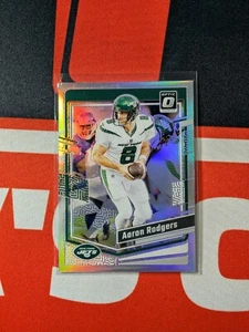 2023 PANINI DONRUSS OPTIC #148 AARON RODGERS HOLO Silver PRIZM New York Jets - Picture 1 of 2