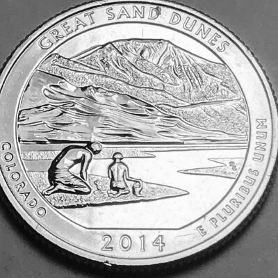 2014 S Washington quarter ATB Colorado Great Sand Dunes from mint roll - Image 1 of 4