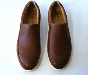 ~ New Born Aleksander Leather Loafers Men's Sz 11 M H58116 Brown Slip-On Shoes ~ - Picture 1 of 9
