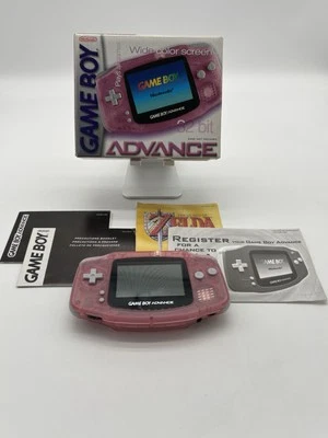Nintendo Gameboy Advance GBA Pink Fuchsia AGB-001 Handheld Complete in Box CIB - Image 1 of 4
