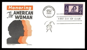 Mayfairstamps US FDC 1960 American Woman First Day Cover aau_19145 - Picture 1 of 2