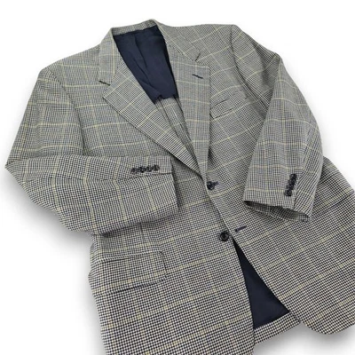 Abrigo Blazer Deportivo Oxxford Clothes Saks Fifth Para Hombres Pata de Gallo Lana Cachemira 46R Foto 1 de 4