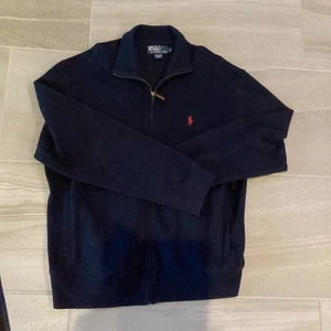 Vintage Polo Ralph Lauren Full Zip Jacket Black Sweatshirt Medium - Picture 1 of 13