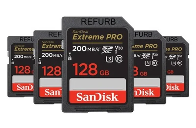 LOT 5x SanDisk Extreme PRO ® SDHC™ And SDXC™ UHS-I Card - 128GB 200MB/s - Image 1 of 4