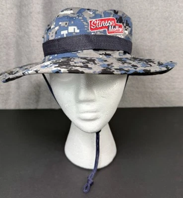 Sombrero Safari Jungle Tipo 2 Grande Azul Camuflaje Ventilado Cubo Stinson Mellon Foto 1 de 4