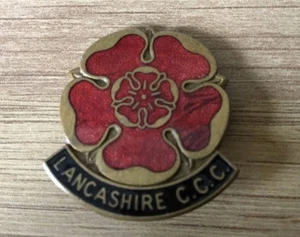 GENUINE BRASS LANCASHIRE COUNTY CRICKET CLUB BADGE AEW BIRMINGHAM - Picture 1 of 2