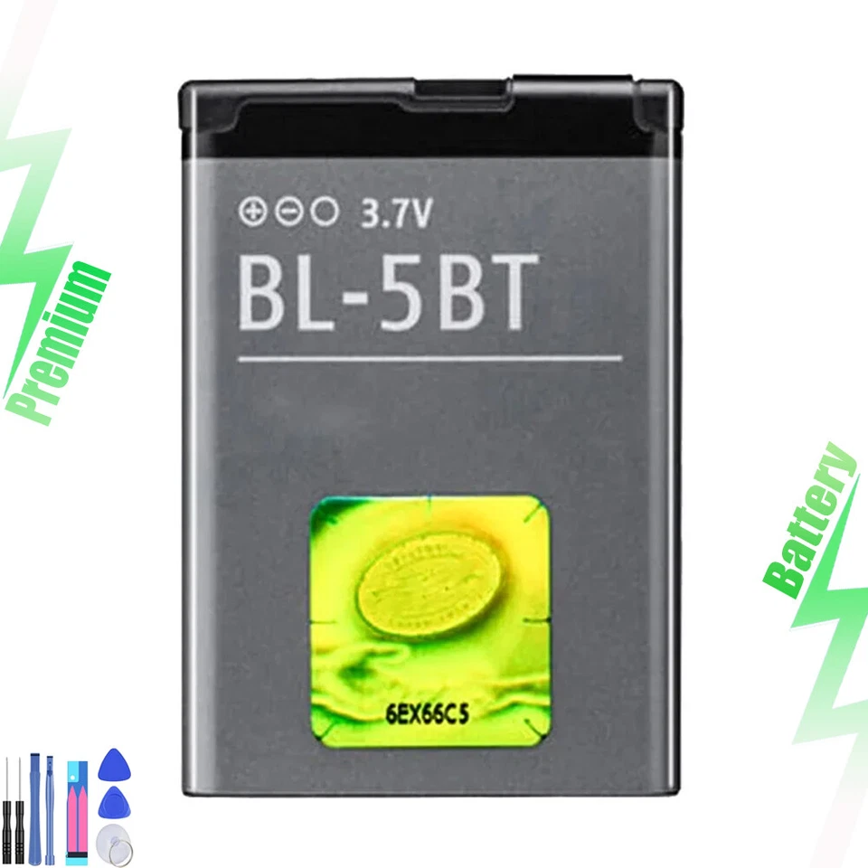 For Nokia BL-5BT Li-Ion Battery Pack 3.7 Volt 800 mAh for Classic 2600 Cellphone - Image 1 of 4