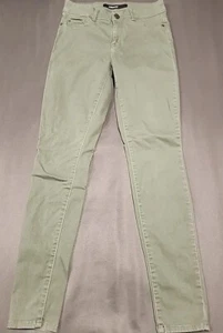 Jordache Super Skinny Pants Womens Size 4 Green Chino Stretch - Picture 1 of 11